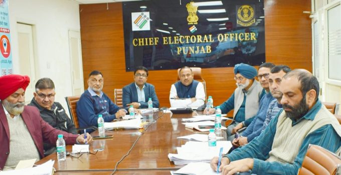 Punjab CEO exhorts all DCs to surpass 70% voter turnout in Lok Sabha polls